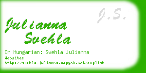 julianna svehla business card